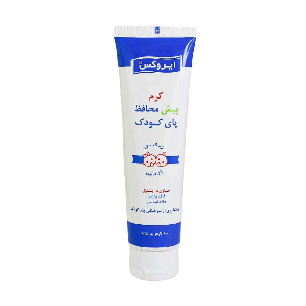 کرم محافظ پای بچه ایروکس حاوی زینک 20٪ ایروکس 1 کرم محافظ پای بچه ایروکس حاوی زینک 20٪ ایروکس