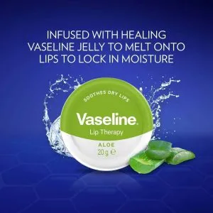 بالم لب آلوئه ورا براق نرم کننده وازلین 20 گرم 3 Vaseline Aloe Lip Therapy2