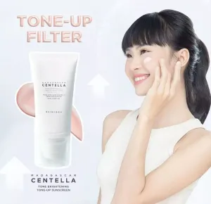 ضد افتاب روشن کننده سنتلا 50 میلی لیتر 3 skin1004 madagascar centella tone brightening tone up sunscreen 7