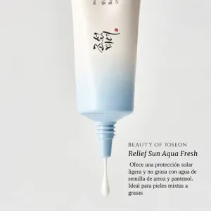 کرم ضدآفتاب برنج و پنتنول آکوا فرش بیوتی اف جوسان Beauty of Joseon Relief Sun Aqua Fresh Rice B5 8 700x700 1 min