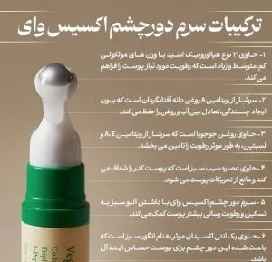 سرم ضد چروک و روشن کننده دور چشم کلاژن اکسیس وای 10 میلیلیتر 6 images 1 7