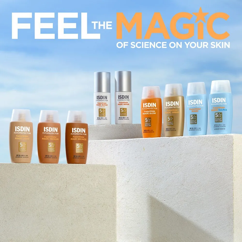 کرم ضد آفتاب فیوژن واتر مجیک SPF 50 Light ایزدین ۵۰ میلیلیتر 6 کرم ضد آفتاب فیوژن واتر مجیک SPF 50 Light ایزدین ۵۰ میلیلیتر
