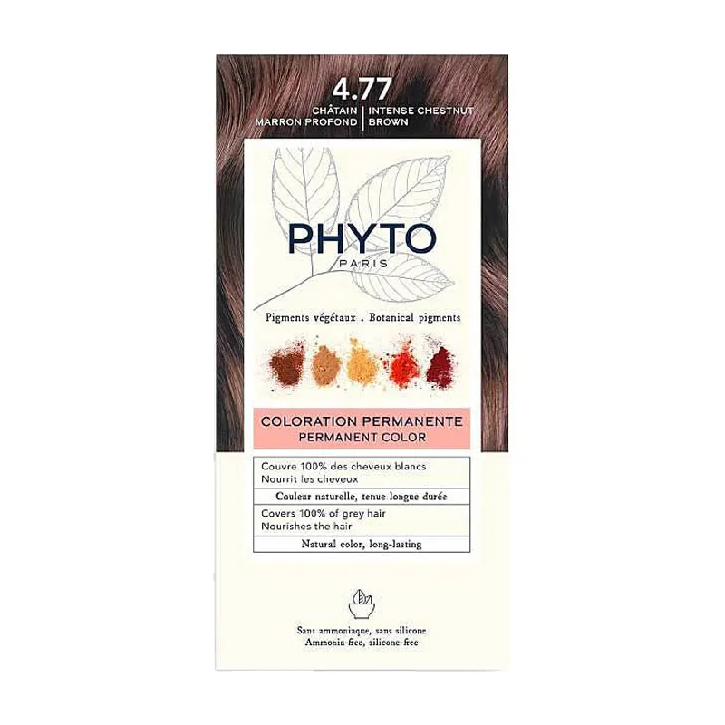 کیت رنگ مو رنگ ۴.۷۷ Intense chestnut brown فیتو 50 میلیلیتر 1 کیت رنگ مو رنگ ۴.۷۷ Intense chestnut brown فیتو 50 میلیلیتر