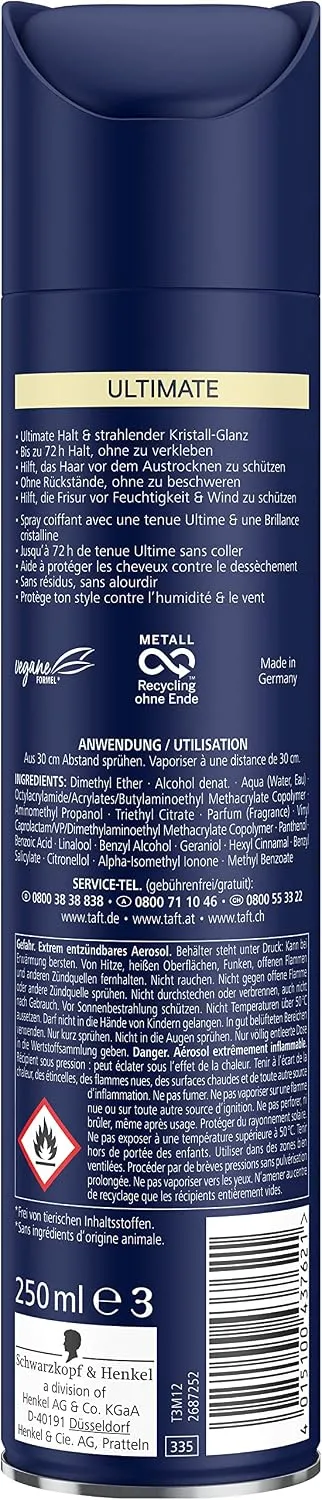 اسپری نگهدارنده مو شوارتسکف Ultimate شماره ۵+ تافت 250 میلیلیتر 5 اسپری نگهدارنده مو شوارتسکف Ultimate شماره ۵+ تافت 250 میلیلیتر