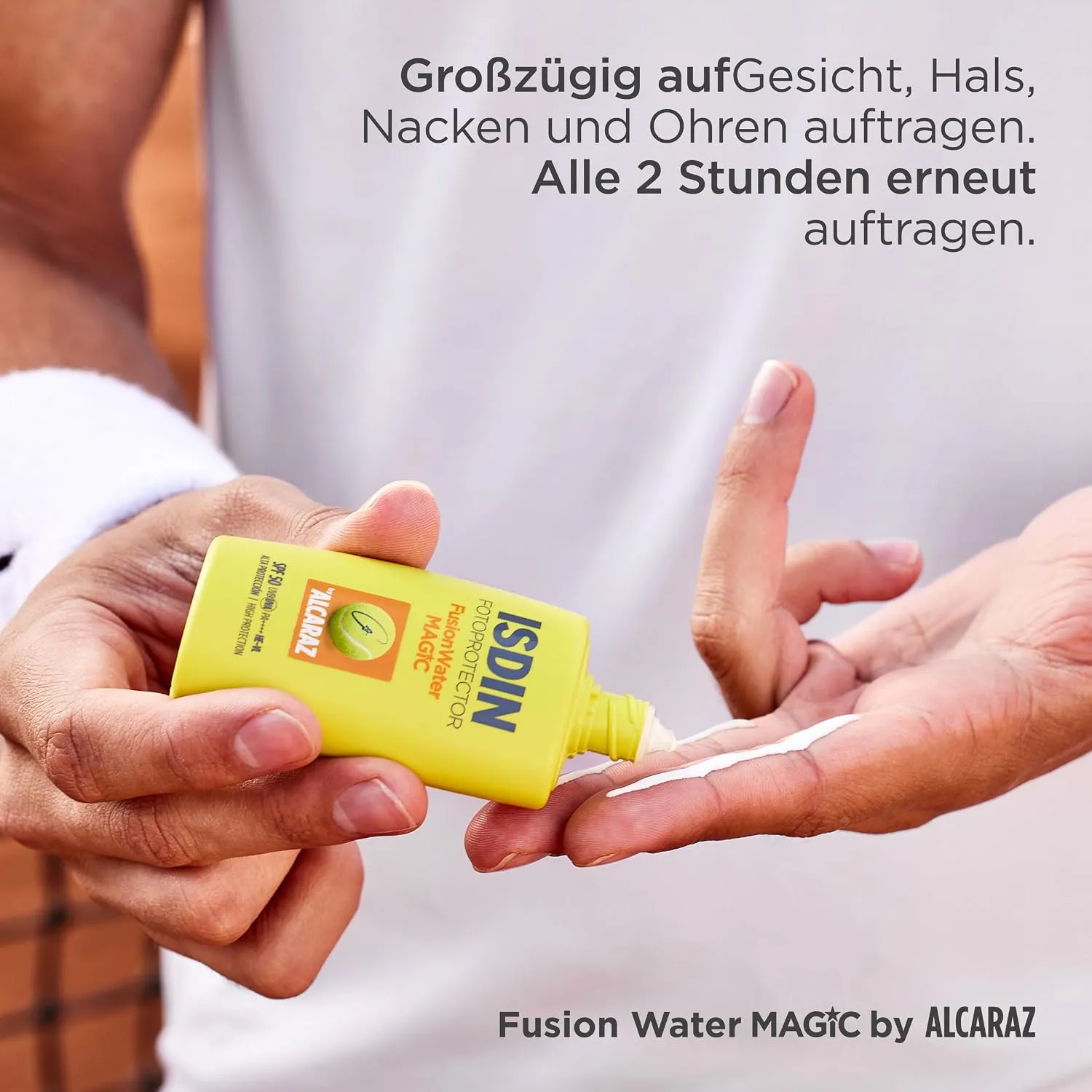 ضد آفتاب فیوژن واتر مجیک آلکاراز SPF 50 بی رنگ ایزدین ۵۰ میلیلیتر 3 ضد آفتاب فیوژن واتر مجیک آلکاراز SPF 50 بی رنگ ایزدین ۵۰ میلیلیتر