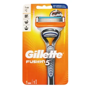 خود تراش مردانه دسته استیل فیوژن 5 به همراه تیغ یدک ژیلت