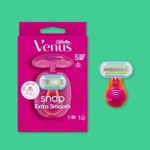 تیغ اصلاح ونوس 5 اسنپ ژیلت 4 Venus Aurora ExtraSmooth Snap DE DT SI01