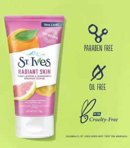 اسکراب روشن کننده پوست لیمو و پرتقال استی ایوز ۱۷۰ گرم 4 st ives radiant skin scrub 1