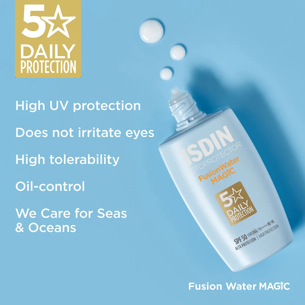 کرم ضد آفتاب فیوژن واتر مجیک SPF 50 بی رنگ ایزدین ۵۰ میلیلیتر 5 کرم ضد آفتاب فیوژن واتر مجیک SPF 50 بی رنگ ایزدین ۵۰ میلیلیتر